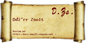 Dürr Zsolt névjegykártya