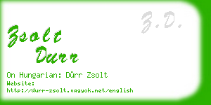 zsolt durr business card