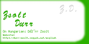 zsolt durr business card